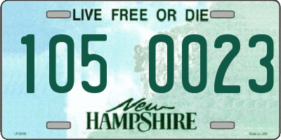 NH license plate 1050023