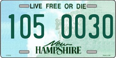 NH license plate 1050030
