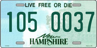 NH license plate 1050037