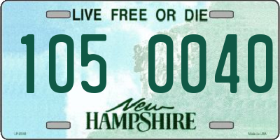 NH license plate 1050040
