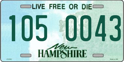 NH license plate 1050043