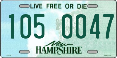 NH license plate 1050047