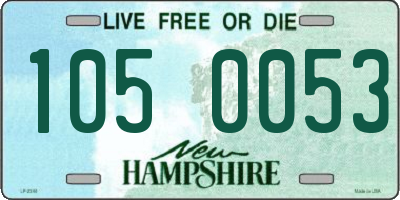 NH license plate 1050053