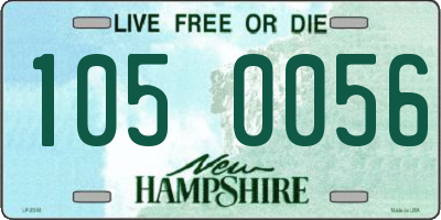 NH license plate 1050056