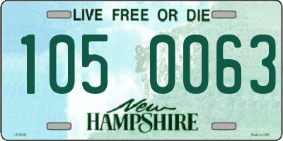 NH license plate 1050063