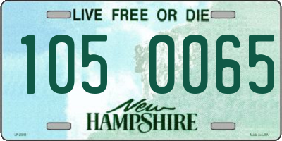 NH license plate 1050065