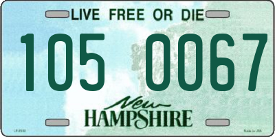 NH license plate 1050067