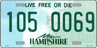 NH license plate 1050069