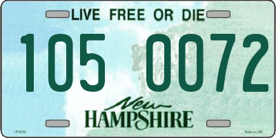 NH license plate 1050072