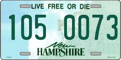 NH license plate 1050073