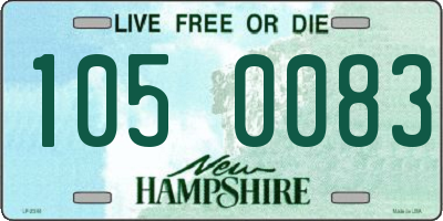 NH license plate 1050083