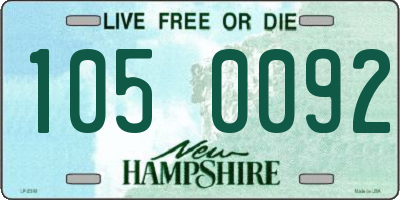 NH license plate 1050092