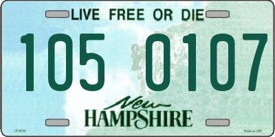 NH license plate 1050107