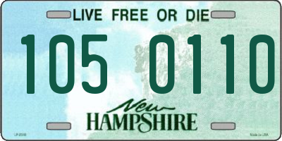 NH license plate 1050110