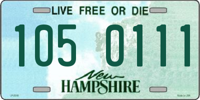 NH license plate 1050111