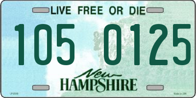 NH license plate 1050125