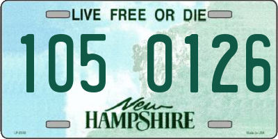 NH license plate 1050126