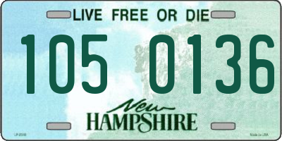 NH license plate 1050136