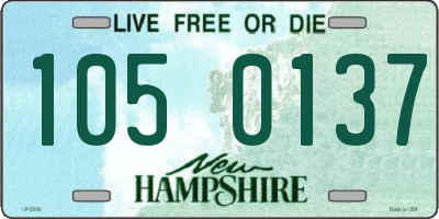 NH license plate 1050137