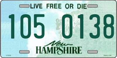 NH license plate 1050138