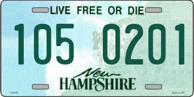 NH license plate 1050201