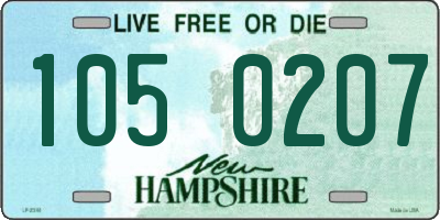 NH license plate 1050207