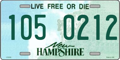NH license plate 1050212