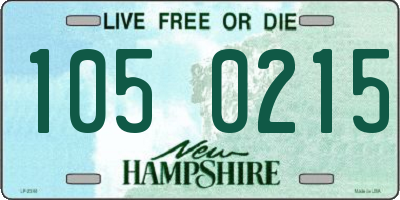 NH license plate 1050215