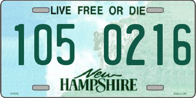 NH license plate 1050216