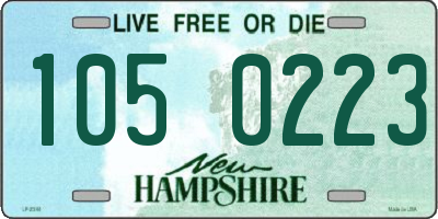 NH license plate 1050223