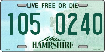 NH license plate 1050240