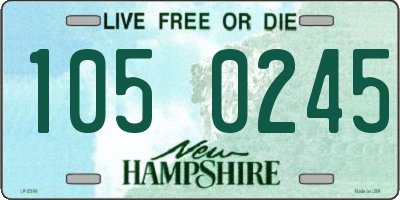 NH license plate 1050245