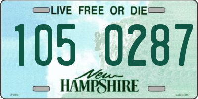 NH license plate 1050287