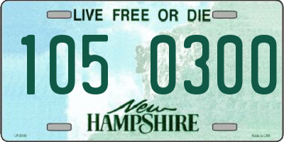NH license plate 1050300