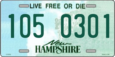 NH license plate 1050301