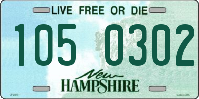 NH license plate 1050302