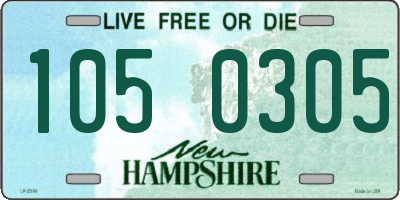 NH license plate 1050305