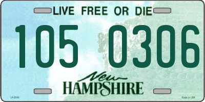 NH license plate 1050306