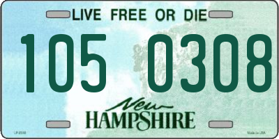 NH license plate 1050308