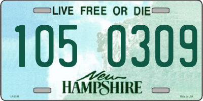 NH license plate 1050309