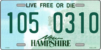 NH license plate 1050310