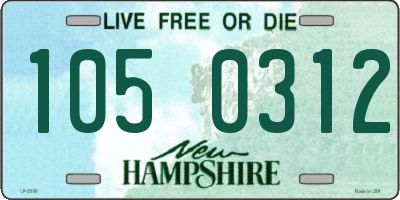 NH license plate 1050312