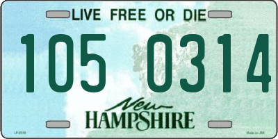 NH license plate 1050314