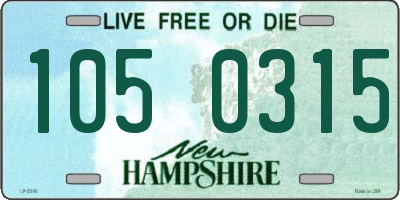 NH license plate 1050315