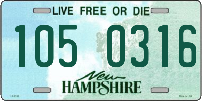 NH license plate 1050316
