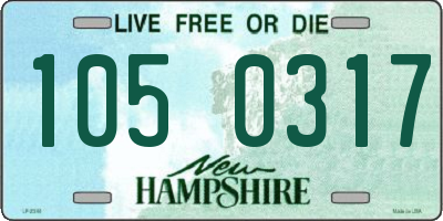 NH license plate 1050317