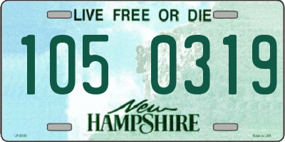 NH license plate 1050319