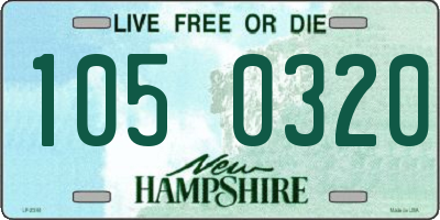 NH license plate 1050320