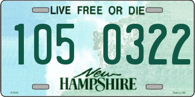 NH license plate 1050322