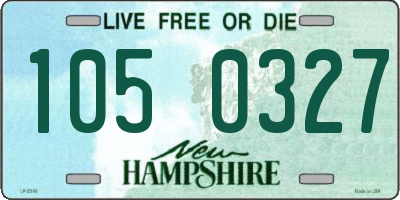 NH license plate 1050327